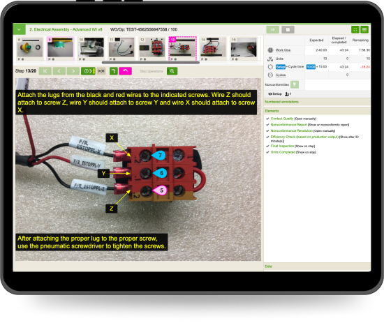VKS Pro dashboard monitoring quality checkpoints and production status live