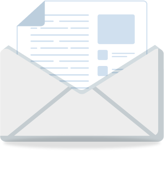 Envelope icon with a paper inside